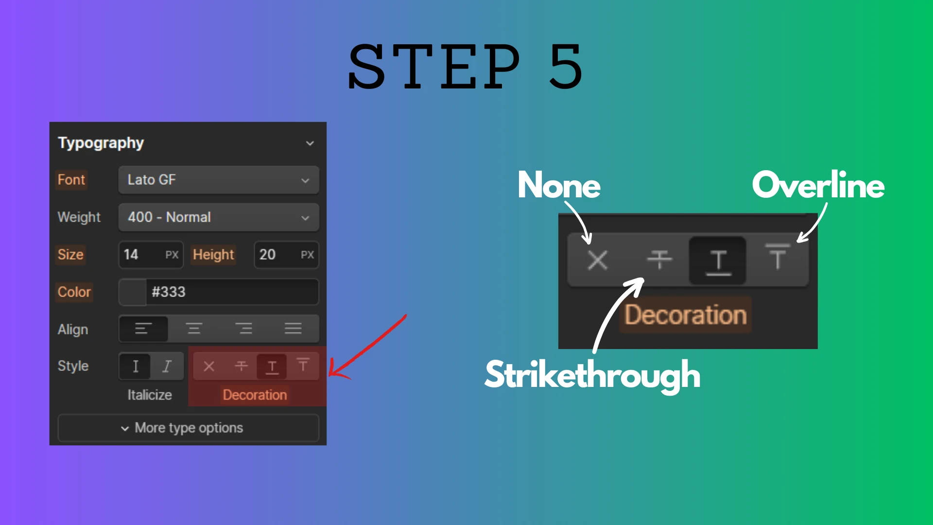 How to Remove Underline from Links in flow